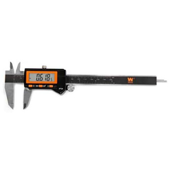 WEN 10764 Electronic 6.1 Stainless Steel Water-Resistant Digital Caliper with LCD Readout & Storage Case, IP54 Rated