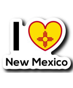 Love New Mexico State Decal Sticker Home Pride Travel Car Truck Van Bumper Window Laptop Cup Wall - One 5 Inch Decal - MKS0031