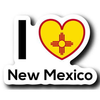 Love New Mexico State Decal Sticker Home Pride Travel Car Truck Van Bumper Window Laptop Cup Wall - One 5 Inch Decal - MKS0031