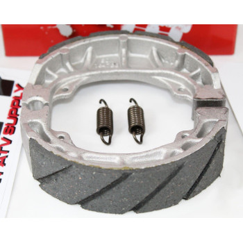 QUALITY GROOVED Front Brake Shoes +Springs for the Honda ATC 200E 200ES BIG RED three-wheel ATVs