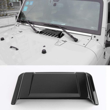 JeCar Hood Vent Hood Scoop Vent Cover for 1997-2017 Jeep Wrangler TJ JK Unlimited (Black)