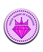 Proud Parent of A Princess Decal Sticker Car Truck Van Bumper Window Laptop Cup Wall - Two 5 Inch Decals - MKS0343