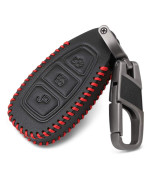 New Replacement Leather Car Key Case Cover Holder Fit Ford Fiesta Focus 3 MK3 MK4 ST Mondeo C-Max B-Max Kuga Key Chain