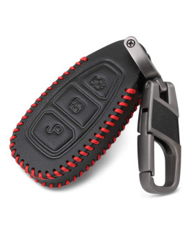 New Replacement Leather Car Key Case Cover Holder Fit Ford Fiesta Focus 3 MK3 MK4 ST Mondeo C-Max B-Max Kuga Key Chain