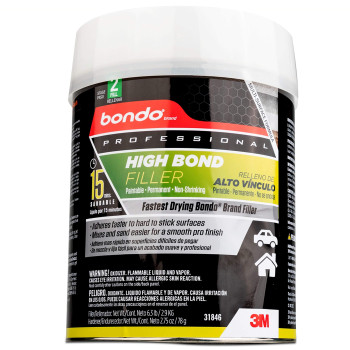 Bondo Professional High Bond Filler, Adheres Faster on hard-to-stick Surfaces, Mixes and Sands Easier for a Smooth Pro Finish, 6.3 lbs 2.75 oz Hardener