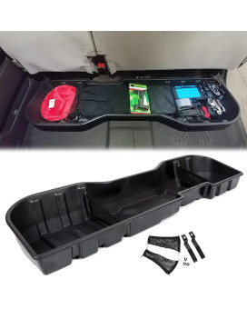 ECOTRIC Under Seat Storage Box Compatible with Crew Cab 2007-2019 Silverado/Sierra 1500 / 2500HD / 3500HD Under Seat Storage Container Replacement for 23183674