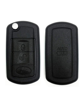 Ezzy Auto 3 Buttons Flip Key Shell Case Fob fit for Range Rover Sport LR3 Discovery Keyless Remote Entry