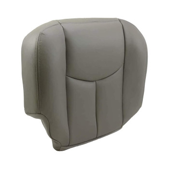 ECOTRIC New Synthetic Leather Driver Seat Cover Compatible with 2003-2006 Chevy Tahoe Suburban GMC Yukon 922 Pewter