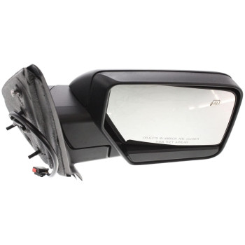 Kool Vue Mirror Compatible with 2007-2010 Ford Expedition Passenger Side With Heated, Manual Folding, Puddle Light FO1321364