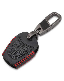 Leather Car Key Case Car Styling 4 Button Key Cover Fit for SAAB SAAB 9-3 9-5 93 95 Keychain Car Key Bag