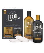 Lexol Leather Care Kit Conditioner and Cleaner, Use on Car Leather, Furniture, Shoes, Bags and Accessories, Trusted Leather Care Since 1933, Quick & Easy 2-Step Regimen, 16.9 oz Bottles Plus 2 Sponges,Black