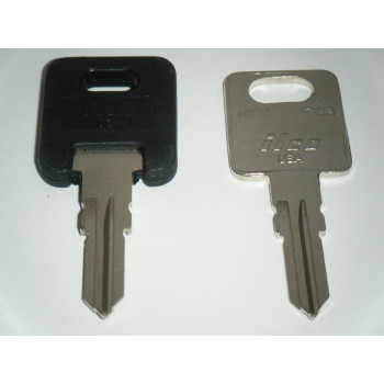 HF306 RV Keys Ilco RV Motorhome Trailer Keys 1 Black Top & 1 Metal Cut to HF306 Working Keys Travel Trailer Motor Home Toy Hauler Keys Replacement Keys FIC