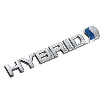 EmbRoom Hybrid Emblem Fender 3D Metal Badge Decal Replacement for Universal Car (Blue Chrome)