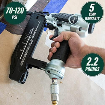 Metabo HPT Brad Nailer Kit | Pro Preferred Brand of Pneumatic Nailers | 18 Gauge | Accepts 5/8 to 2-Inch Brad Nails | Ideal for Trim Work, Furniture Building & Other Finish Applications | NT50AE2