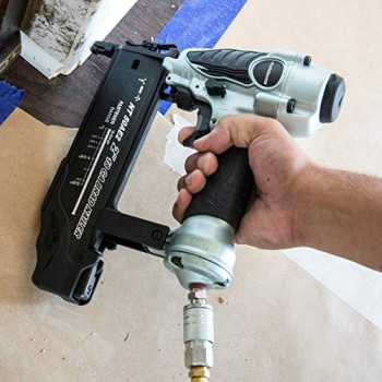 Metabo HPT Brad Nailer Kit | Pro Preferred Brand of Pneumatic Nailers | 18 Gauge | Accepts 5/8 to 2-Inch Brad Nails | Ideal for Trim Work, Furniture Building & Other Finish Applications | NT50AE2