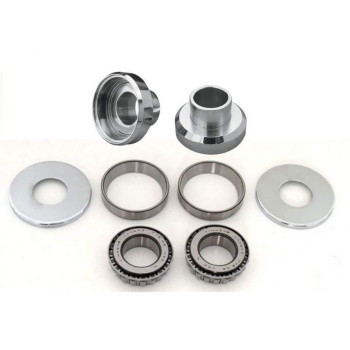 Chrome Neck Cups Cup Set Timken Bearings Kit Harley Chopper Bobber Custom 12253