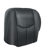 7BLACKSMITHS Driver Side Bottom Replacement Leather Seat Cover Dark Gray for 2003-2006 Chevy Silverado 1500 2500 GMC Sierra