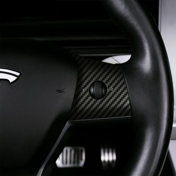 Tesla Model 3 / Model Y Steering Wheel Wrap (Carbon Fiber)