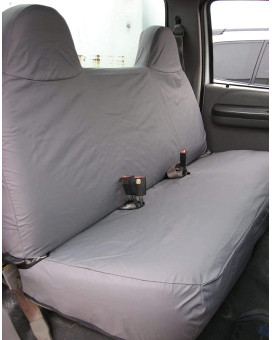 Durafit Seat Covers F236 C8 1999-2007 Ford F250-F550 Work Truck with a Front Solid Bench Seat, Custom Exact Fit Seat Covers (F236 C8 Gray Endura)