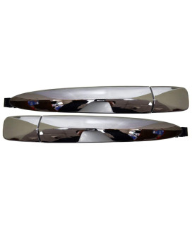 PT Auto Warehouse NI-3909M-RP - Exterior Outer Outside Door Handle, Chrome - Rear Left/Right Pair