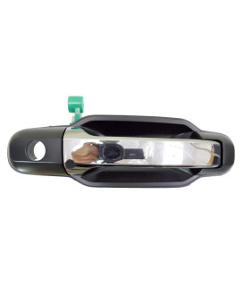 PT Auto Warehouse KI-3550MP-FR - Exterior Outer Outside Door Handle, Chrome Lever with Black Housing - Front Right Passenger Side