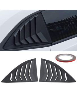 Side Window Louvers Matte Black Compatible with Chevrolet Chevy Camaro 2010 2011 2012 2013 2014 2015 Left Right 2PCS Windshield Sun Shade Cover Lambo Style