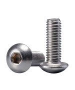 14-20 x 38 Button Head Socket cap Bolts Screws, 18-8 Stainless Steel, Bright Finish, Full Thread, Allen Hex Drive, 25 PcS