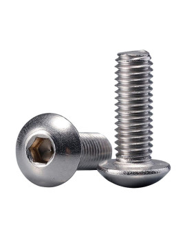 14-20 x 38 Button Head Socket cap Bolts Screws, 18-8 Stainless Steel, Bright Finish, Full Thread, Allen Hex Drive, 25 PcS