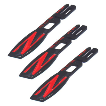 Aimoll 3pcs Corvette C6 Z06 Chevy Emblems,3D Badges 505 Hp Fender Replacement for 2006-2013 Chevrolet Corvette C6 (Black Red)