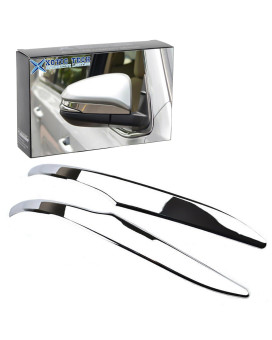 Xotic Tech Exterior Side Mirror Rearview Pillar Stripe Cover Trim Chrome, Compatible with Toyota RAV4 2013-2018 Highlander 2014-2019