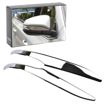 Xotic Tech Exterior Side Mirror Rearview Pillar Stripe Cover Trim Chrome, Compatible with Toyota RAV4 2013-2018 Highlander 2014-2019