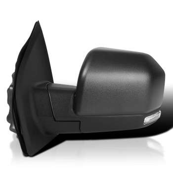 Spec-D Tuning Black Power Heated+LED Turn Signal Left Driver Side Mirror Compatible with Ford F150 2015-2018