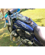 Chaser Flames - 2pc Set - Compatible with/Made for: Honda Shadow Harley Davidson and All Other Motorcycles (Polished Chrome)