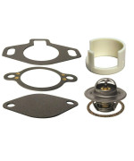 GLM Thermostat Kit 160 with Plastic Sleeve for Mercruiser V6 & V8 4.3L, 5.0L, 5.7L, 7.4L,8.2L 1987-Up Replaces 18-3647 807252Q5