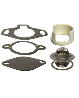 GLM Thermostat Kit 160 with Plastic Sleeve for Mercruiser V6 & V8 4.3L, 5.0L, 5.7L, 7.4L,8.2L 1987-Up Replaces 18-3647 807252Q5