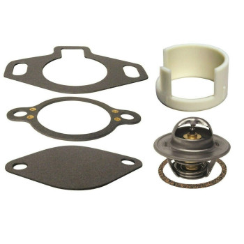 GLM Thermostat Kit 160 with Plastic Sleeve for Mercruiser V6 & V8 4.3L, 5.0L, 5.7L, 7.4L,8.2L 1987-Up Replaces 18-3647 807252Q5