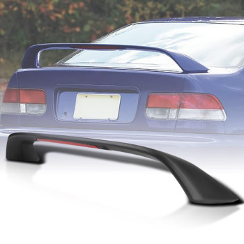 Spec-D Tuning Matte Black T-R Style ABS Rear Trunk Spoiler for 1996-2000 Honda Civic Models