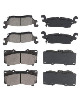 Ceramic Brakes Pads,OCPTY Quick Stop Front Rear Brake Pad fit for 2006-2010 for Hummer H3,2009-2010 for Hummer H3T