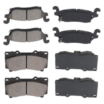 Ceramic Brakes Pads,OCPTY Quick Stop Front Rear Brake Pad fit for 2006-2010 for Hummer H3,2009-2010 for Hummer H3T