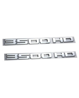 2pcs OEM Chrome 3500HD 3500 HD Nameplates Emblems Badges Replacement for Gm Silverado Sierra (Chrome)