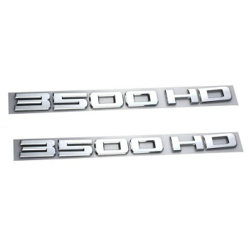 2pcs OEM Chrome 3500HD 3500 HD Nameplates Emblems Badges Replacement for Gm Silverado Sierra (Chrome)