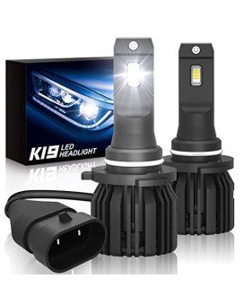 SUPAREE K19 Led Headlights Bulbs, High Beam/Low Beam/Fog Light Bulb 9600LM 6000K Cool White (9006)