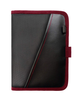 Glove Box Compartment Organizer - Car Document Holder - Owner Manual Case Pouch - Vehicle Storage Wallet for Registration & Insurance Card - Premium Auto Paperwork Holder - Log Book included - Red