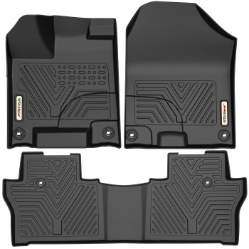 YITAMOTOR Floor Mats Compatible with Honda Pilot, Custom Fit Floor Liners for 2016-2022 Honda Pilot, 1st & 2nd Row All Weather Protection