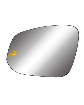 Driver Side Heated Mirror Glass w/Backing Plate, Toyota 4Runner, RAV4 (Japan & US Built), Tacoma RAV4 (US Built), Blind Spot Detection System, w/o spot Mirror
