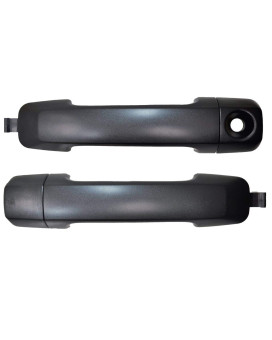 PT Auto Warehouse TO-3700A-FPK - Exterior Outer Outside Door Handle, Textured Black - Front Left/Right, Pair