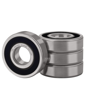 XiKe 4 Pcs 6303-2RS Double Rubber Seal Bearings 17x47x14mm, Pre-Lubricated and Stable Performance and Cost Effective, Deep Groove Ball Bearings.