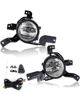 RP Remarkable Power, Fog Light for 2007 2008 2009 CRV EX/EX-L/LX Fog Lamp Kit with Universal Wiring Harness and Switch Clear Lens Halogen Bulbs Assemblies fit for 2007-2009 CRV FL7032