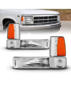 AmeriLite Corner Side Marker Light Clear Amber Pair for Dodge Dakota - Passenger and Driver Side