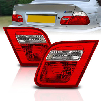 AmeriLite 2 Door Inner Taillights Red/Clear For Bmw 3 Series E46 - Passenger and Driver Side